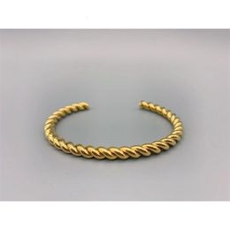 Le Han Jewellery Cable Twist Cuff Bracelet With 18K Gold Plated 240131