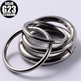 G23 Hinged Segment Ring Silver Colour Septum Clicker Nose Lip Nipple Ear Cartilage Tragus Piercing Jewellery 240127