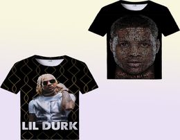 Men039s TShirts Rapper Lil Durk 3D Printed T Shirt Men Women Summer Casual Cool Hip Hop Fashion Street Oversized Tshirt Tee T9610812