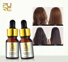 PURC 10ml Hair Care Moroccan Pure Argan Oil High Quality Hairs Care Oil Treatment For All Hairs Types Hair Scalp Treatment7315415