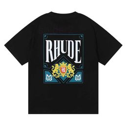 23ss New Rhude Mens t Shirt High Quality Tess Designer Casual Fashion Short Sleeve Europe America Men Women Round Neck Tshirts Us Size S-xxl LOK6