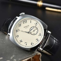 New AAA Original Brand Watches For Mens Classic 82035R Special Crooked Dial WristWatch Luxury Full Steel Case Quartz Male Clocks