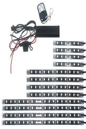 3 Sizes 12 Led Strips 18 Colour RGB LED Knight Rider Lighting Kit For Motorcycle Bike Led lighitng5260464