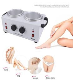 Double Pot Wax Heater Electric Hair Removal Waxing Machine Hands Feet Paraffin Therapy Depilatory Salon Beauty Tool6951668