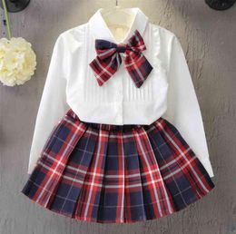 Keelorn Girls Classic Clothing Set Spring Long Sleeves Kids Princess Top and Skirt Designed 2Pcs Suits School Uniform Clothes 21086001498