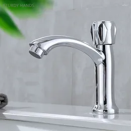 Bathroom Sink Faucets High Quality Basin Faucet Tap Pure Copper Corrosion Resistant Single-Cooled Single Hole