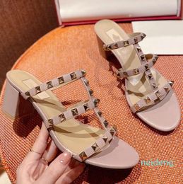 2024 Designer Sandal High Heel Luxury Leather Women Sandals Slingback Pumps Ladies Sexy High Heels