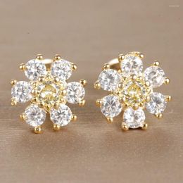 Stud Earrings Stainless Steel Gold Color Plated Mini Cubic Zirconia Studs For Women Vintage Tragus Piercing Earring Jewelry