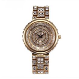 inlaid English Watch European fine steel full diamond fashion women's Watch