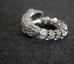 style Jewellery Accessories Snake Diamond Ring Women Open Animal Silver Rings Wedding Party Fine Jewellery Size3139839