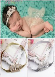 Baby Infant Luxury Shine diamond Crown Headbands girl Wedding Hair bands Children Hair Accessories Christmas boutique party suppli5213553