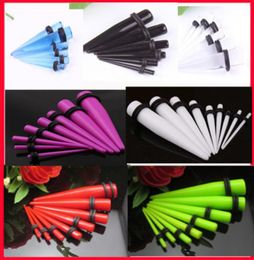 Ear tunnel P13 100pcs mix 8 size 6 Colour body piercing sprial ear taper ear expander1863868