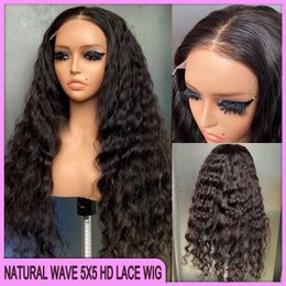 Grade 12A 10A Malaysian Peruvian Indian Brazilian Black Natural Wave 5x5 HD Lace Closure Wig 26 Inch 100% Raw Virgin Human Hair
