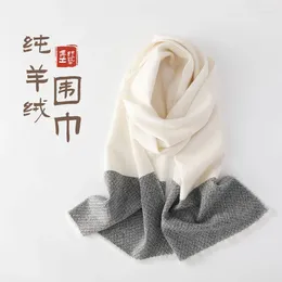 Scarves RONGNAI Pure Cashmere Scarf Hand-Made Color Knitted Shawl Neck Warmer Women