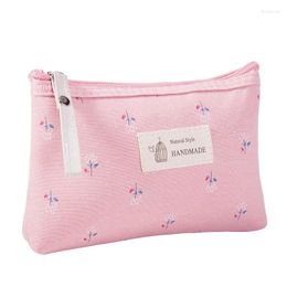 Cosmetic Bags Bag Fashion Mini Toiletry Zipper Pouch Canvas Makeup Women Organiser Travel Lady Etya Small Floral