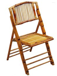 Camp Furniture Portable Outdoor Chair Folding Stool Backrest Vintage Bamboo Household Retro Rattan Garden