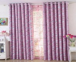 Lovely Cartoon Blackout Curtains for KidsChildren Bedroom White Clouds Pattern Curtain Tulle Window Drapes PinkBlue Home Decor9951991