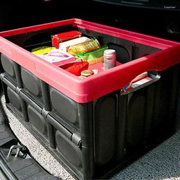 Car Organizer Foldable Storage Bin Durable Plastic Trunk/Camping Travel Box Tidy Things Up For Indoor Drop