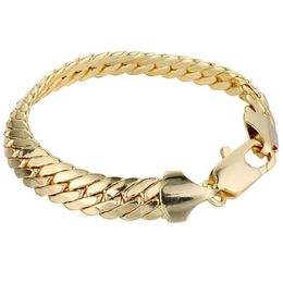 Mens Womens Bracelet Solid Wrist Chain 18k Yellow Gold Filled Herringbone Bracelet 23cm Long Classic Style Gift272w