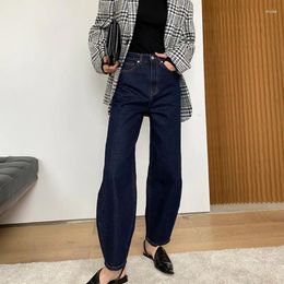 Women's Jeans Women High Waist Straight Ladies Casual Retro Loose Denim Trousers For 2024 Spring Summer