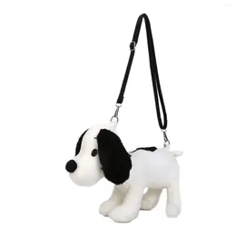 Evening Bags Dog Crossbody Bag Zipper Cute Wallet Novelty Puppy Casual Handbag Lightweight Plush For Dating Vacation Outdoor Party