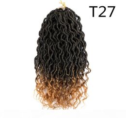 18039039 Goddess Faux Locs Curly Ends Short Wavy Synthetic Hair Extensions Crochet Braids Hair wavy faux locs crochet hair 76494315