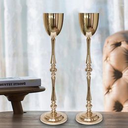 Candle Holders Metal Flower Stand For Wedding Decoration Pedestal Gold Road Lead Holder Gift Factory Price