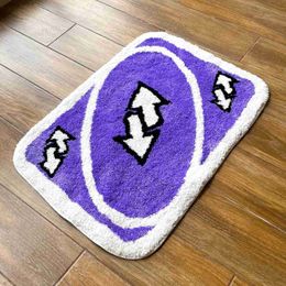 Carpet LAKEA Purple Reverse Card Rug for Girls Rooms Purple Handmade Tufted Rug for Birthday Gift Fluffy Tufted Rug Soft Rectangle Mat T240219