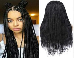 Long Box Braided Braids Wigs Heat Resident Synthetic Braiding Hair wig For Afro Black Women45522789544729