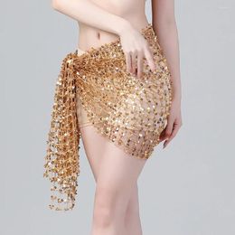Stage Wear Belly Dance Hip Hollow Scarf Women Sequins Arabic Latin Sexy Belt Wrap Skirt 12 Colors