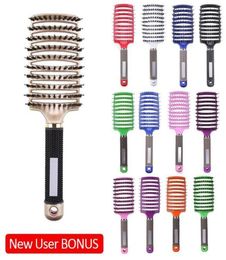 Hair Scalp Massage Comb Hairbrush Bristle Nylon Women Wet Curly De Hair Brush for Salon Hairdressing Styling Tools282C9684717