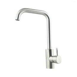 Kitchen Faucets Brushed Stainless Steel Single Handle Sink Faucet Cold And Mixer Tap Accessories