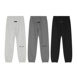 Calças masculinas de designer carta flocada impressão vintage streetwear masculino feminino athleisure solto ajuste cordão sweatpants corredores