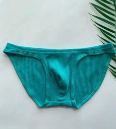 Underpants 2024 Style Men Sexy Comfortable Solid Briefs Triangle Pouch U Low Waist Cotton Breathable Underwear Male