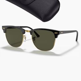 Occhiali da sole classici di lusso da club Occhiali da sole Uomo Donna Montatura in acetato Lenti in vetro Occhiali da sole per uomo Uomo con scatola Gafas De Sol