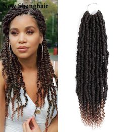 Bomb Crochet Hair 14 Inch Spring s Crochets Prelooped Passion ed Braiding Senegalese Kinky Curly Synthetic Hair E3933798