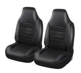 Car Seat Covers Universal Seat Cover Leather For Front Seats Headrests Connected with Seats Car Interior Accessories For Sport Car2426750