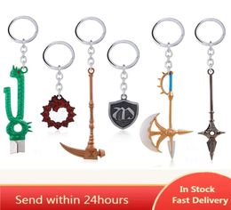 Keychains Japan Anime The Seven Deadly Sins Escanor Nanatsu No Taizai Divine Axe Rhitta Keyring Key Holder Jewelry Gift Men4594228