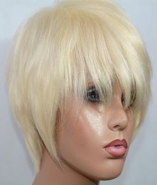 Vancehair 613 blonde full machine Human Hair Wigs Short Human Hair Pixie Cut Layered Bob Wigs8956853