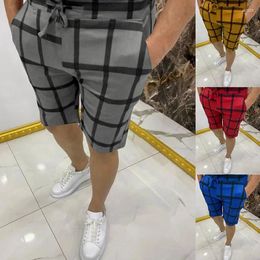 Men's Shorts 2024 Summer Plaid Stripe Fashion Trousers Jogging Pants Sweatpants Casual Streetwear Hip Hop Man Clothing Sportswear