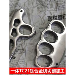 Window Titanium Breaking Outdoor Self-Defense EDC Lingxi Single Four Finger Tiger Portable Tc21 Alloy 2427