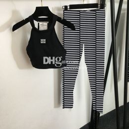Backless Halter Tracksuit Desinger Women Yoga Outfit Sexy Push Up Sports Casual Gym Yoga Set Jogging Black Sportswear