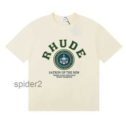 Rhude T-shirt Summer Designer t Shirt Men t Shirts Tops Luxury Letter Print Mens Women Clothing Short Sleeved S-xxl 3RX9 IENE