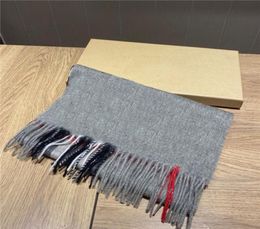 With Box Gift Winter Luxury 100 Cashmere Scarf Men and Women Designer Classic Big Plaid Scarves Pashmina Infinity Scarfs 180X30CM8054479