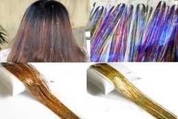 Hair Tinsel Sparkle Holographic Glitter Extensions Highlights Party Wig For Girls Beauty hair9250489
