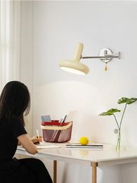 Wall Lamps Nordic Sconce With Swing Arm For Restaurant Bedside Bedroom Retractable Folding Reading Lights Study LED