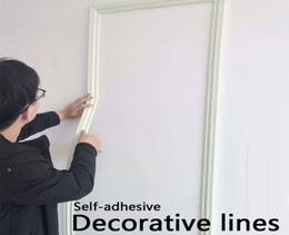 Skirting Line 3D Selfadhesive Corner Line Waist Line Bedroom Living room Background Wall Baseboard Mural Border Lines Home Decor444601336