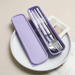 Dinnerware Sets Golden Texture Eco-friendly Convenient High-quality Stylish Versatile Portable Cutlery Set Stainless Steel Tableware