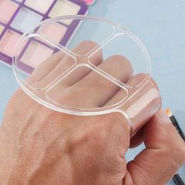 Makeup Brushes Mixing Palette Handheld Clear Acrylic Cosmetic Tray For Nail Art Manicure Foundation Beauty Tools Wholesale