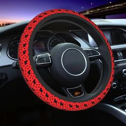 Steering Wheel Covers Black Scottish West Highland Terrier Universal Dog Protector Fit For SUV Car Accessories